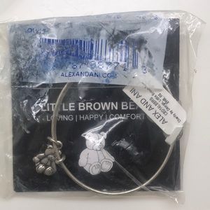 Alex and Ani Little Brown Bear Silver